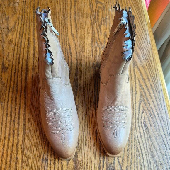 NIB BED STU ROAN Diabolical Leather Ankle Bootie Bone Size 7.5 - Picture 6 of 16